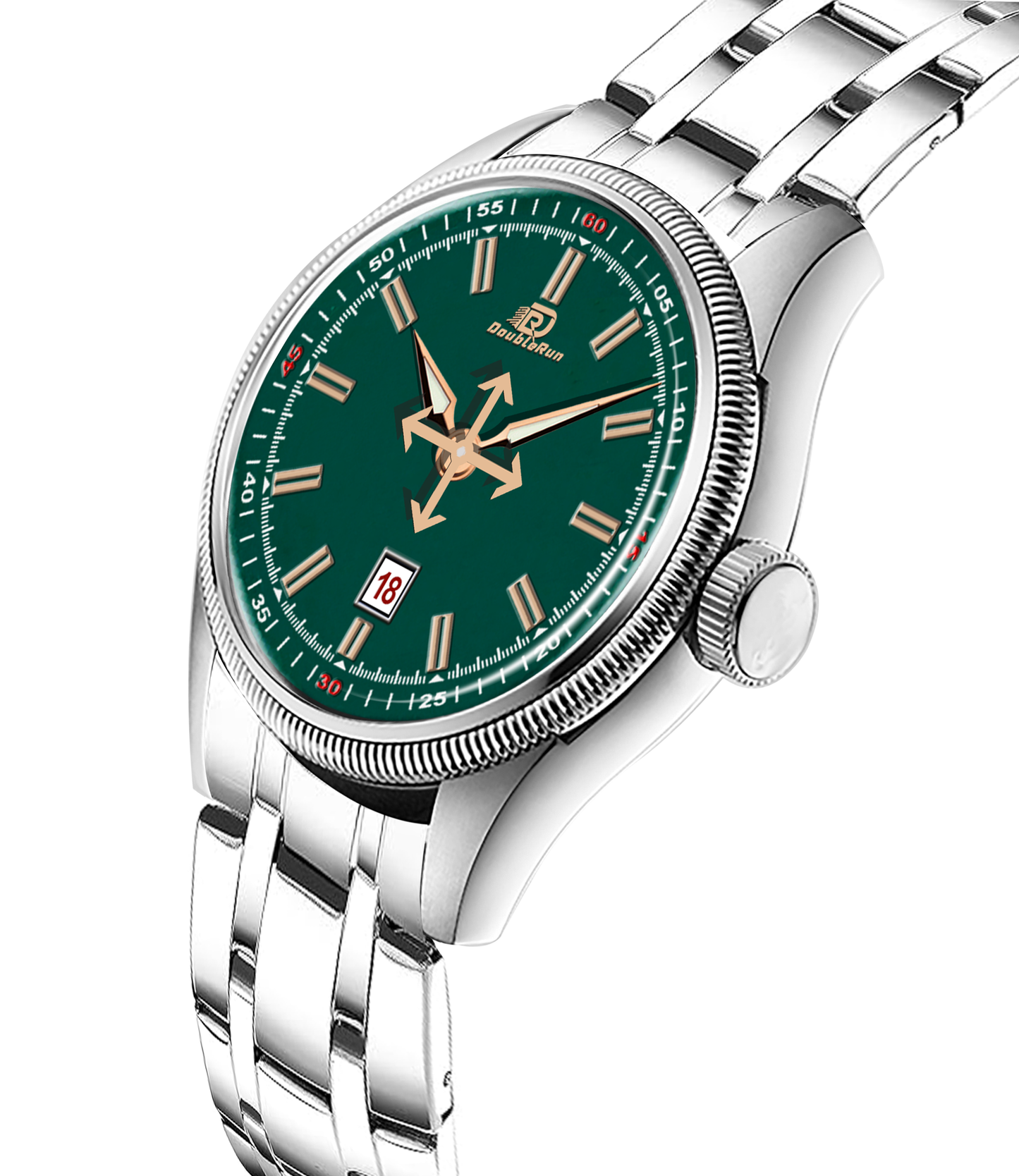 Double Run Green Dial Men's Watch – Premium Elegance