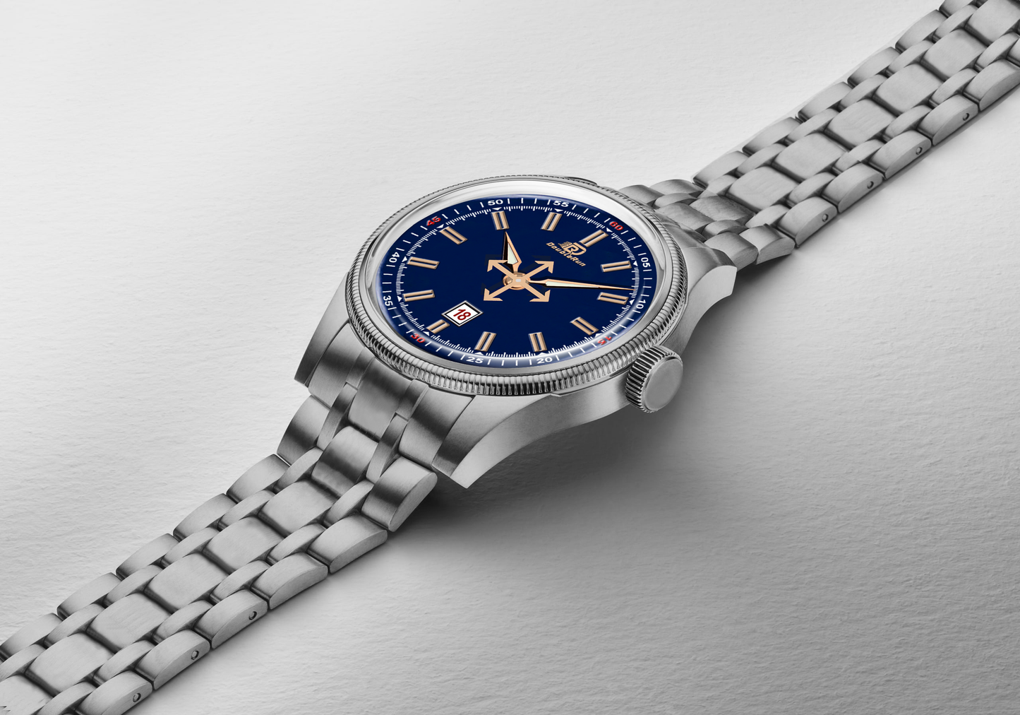 Buy Double Run Silver Watch with Blue Dial | Stylish Stainless Steel Men’s Watch