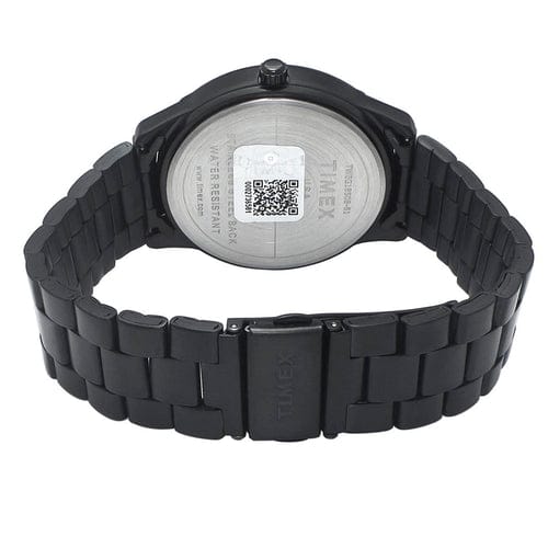Timex Men's Multifunction Black Stainless Steel Bracelet Watch