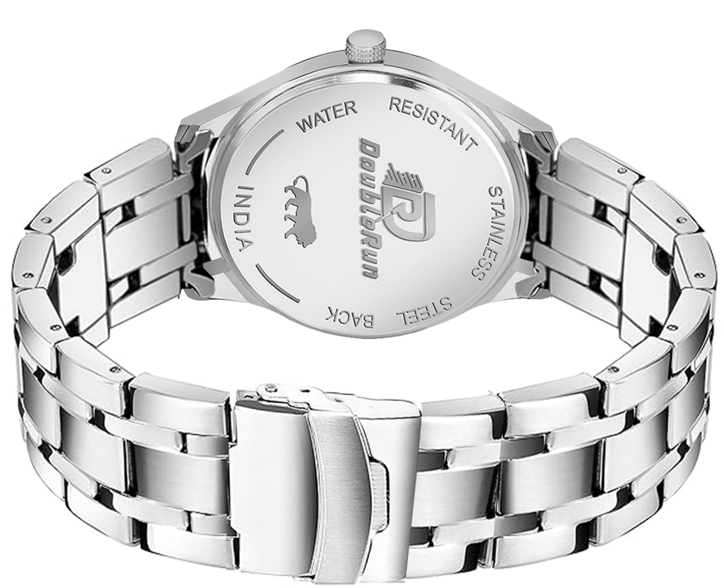 Daytona White & Silver Men's Analog Watch with Gem & Rose Gold Accents