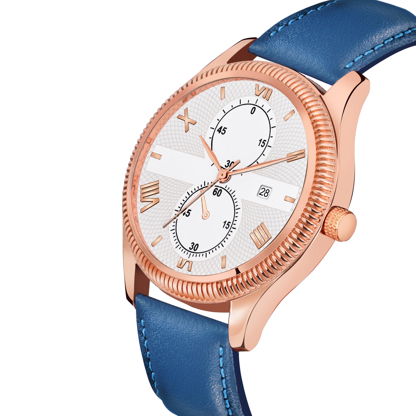 Women's Elegant Quartz Dress Watch | Rose Gold-Tone, Crystal-Accented White Dial, and Tan Leather Strap