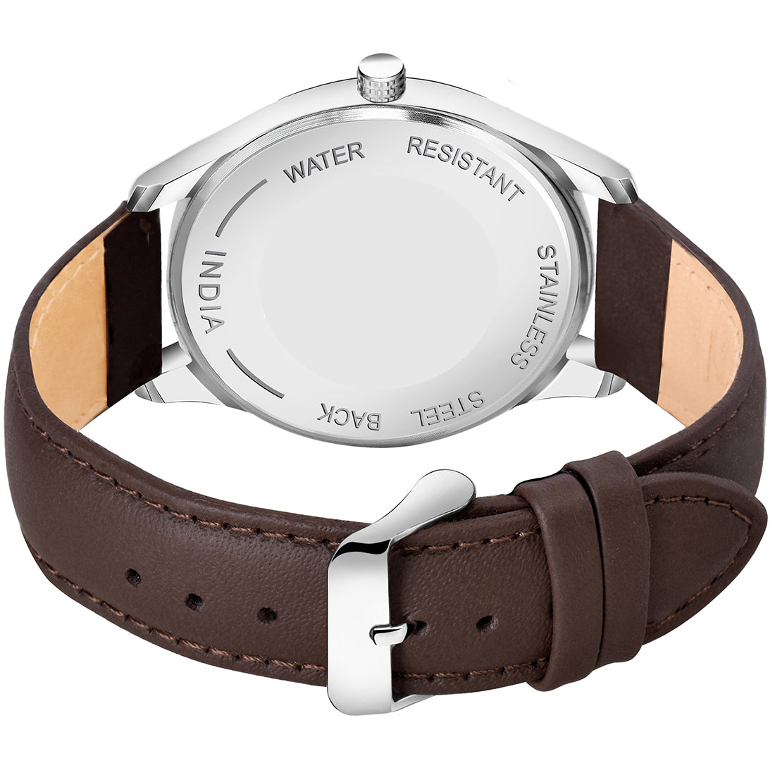 Men's Vintage Style Quartz Watch with Rich Brown Dial and Leather Strap | Retro Pilot Field Watch with Pointer Date